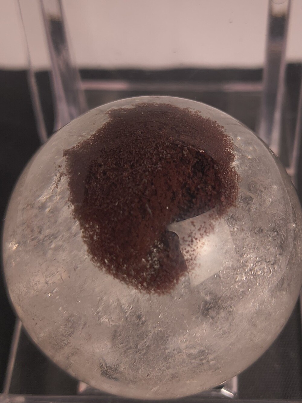 Red Hematoid Quartz Sphere Fire Quartz Hematite Inclusion